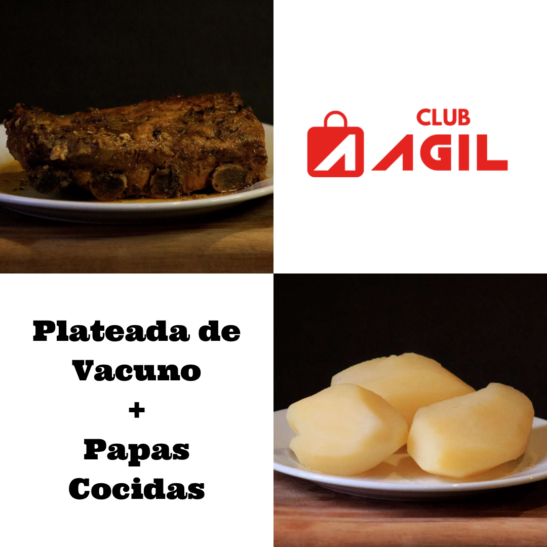 Promo Costillar + Papas Cocidas